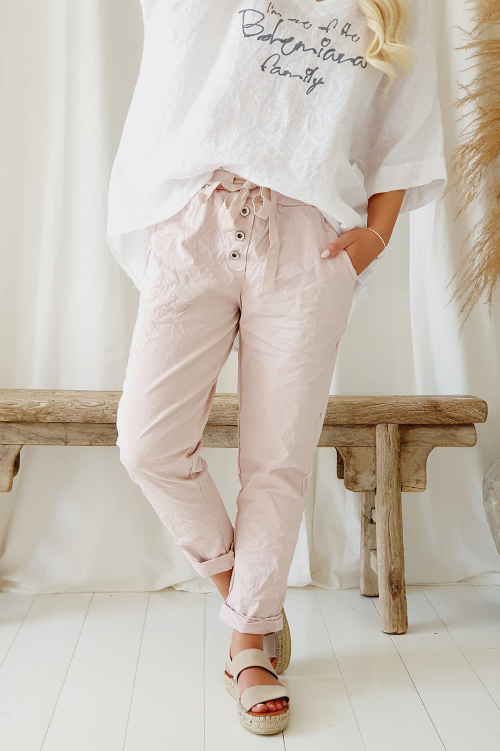 Bypias Perfect Jogger Buttons Rose