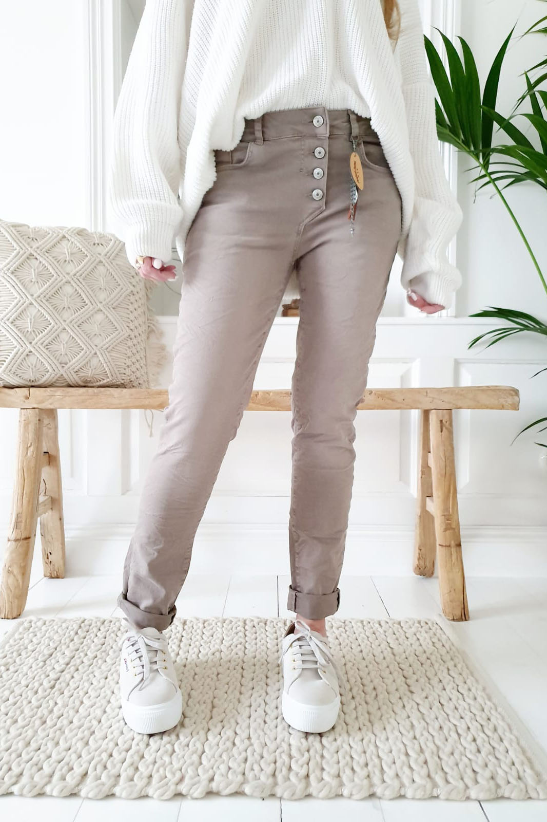 Bypias Super Comfy Jeans taupe