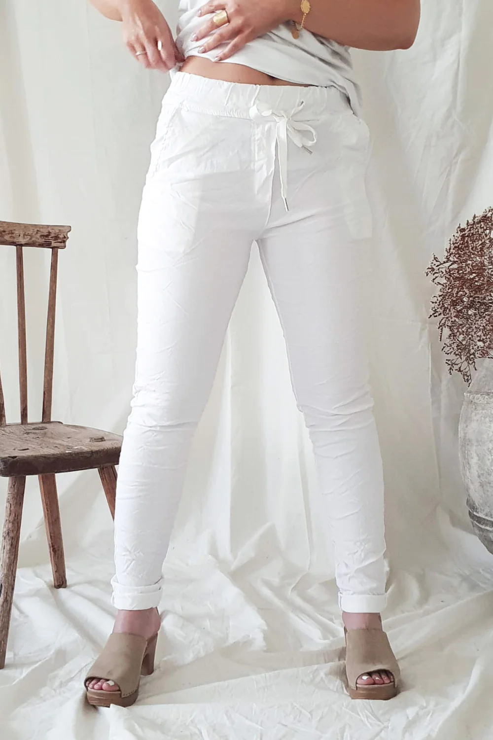 Bypias Stretch Joggers White